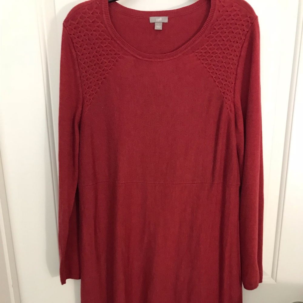 J Jill smocked top sweater dress size large